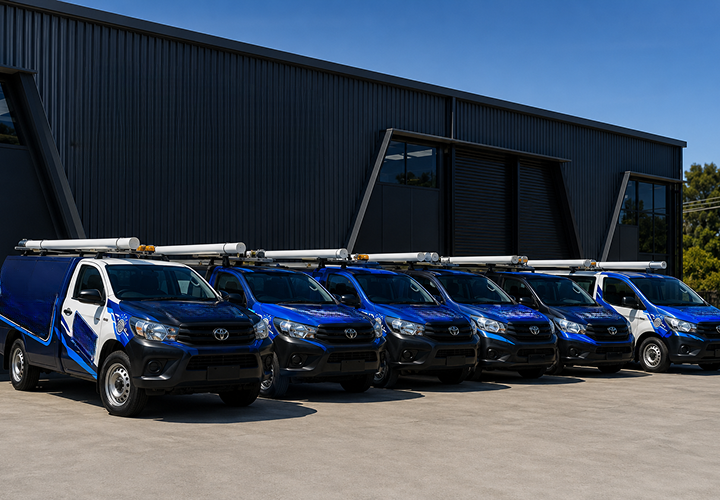 Fleet of Meadowbank Blocked Drains plumbing vans